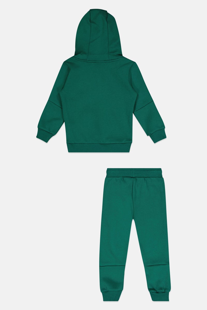 Nicce Toddlers Boy 2 Pieces Brand Logo Hoodie And Sweatpants Set, Dark Green - Image 3